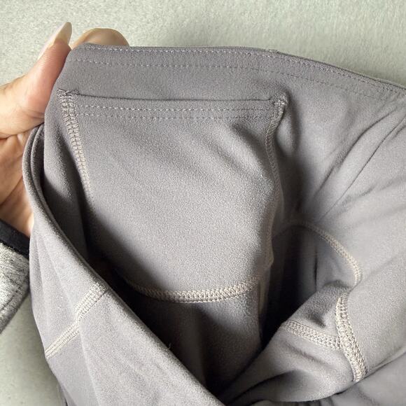 Athleta Powevita High Rise Salutation Colorblock Ankle Leggings Gray Light Pink - Picture 11 of 13